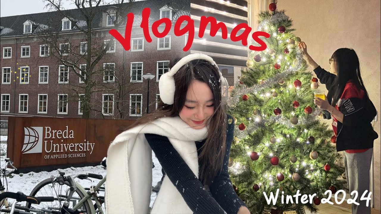 Vlogmas tuyết đầu mùa ở Hà Lan - Miha Chan du học Hà Lan